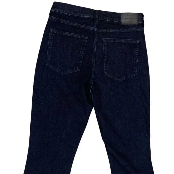 Everlane Size 30 Authentic Stretch Slim Bootcut Denim Jeans 27" Inseam Cropped - Picture 4 of 6